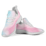 Teal Pink Liquid Marble Print Mesh Knit Shoes GearFrost