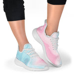 Teal Pink Liquid Marble Print Mesh Knit Shoes GearFrost