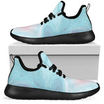 Teal Pink Liquid Marble Print Mesh Knit Shoes GearFrost