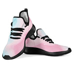 Teal Pink Liquid Marble Print Mesh Knit Shoes GearFrost