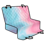 Teal Pink Liquid Marble Print Pet Car Back Seat Cover
