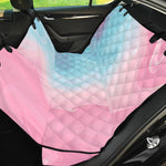 Teal Pink Liquid Marble Print Pet Car Back Seat Cover
