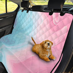 Teal Pink Liquid Marble Print Pet Car Back Seat Cover