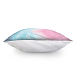 Teal Pink Liquid Marble Print Pillow Cover