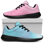 Teal Pink Liquid Marble Print Sport Shoes GearFrost