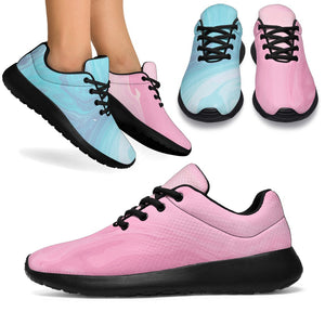 Teal Pink Liquid Marble Print Sport Shoes GearFrost