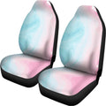 Teal Pink Liquid Marble Print Universal Fit Car Seat Covers