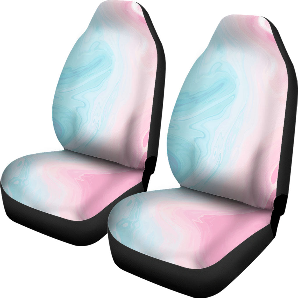 Teal Pink Liquid Marble Print Universal Fit Car Seat Covers