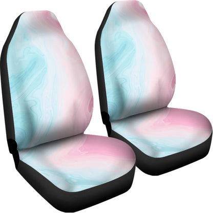 Teal Pink Liquid Marble Print Universal Fit Car Seat Covers