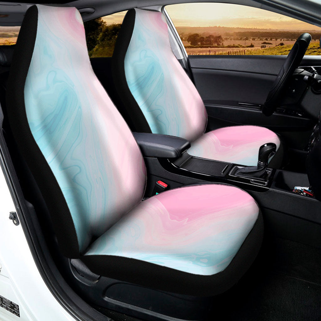 Teal Pink Liquid Marble Print Universal Fit Car Seat Covers
