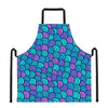 Teal Pink Mermaid Scales Pattern Print Apron