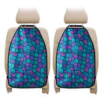 Teal Pink Mermaid Scales Pattern Print Car Seat Organizers