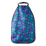 Teal Pink Mermaid Scales Pattern Print Car Seat Organizers