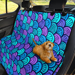 Teal Pink Mermaid Scales Pattern Print Pet Car Back Seat Cover