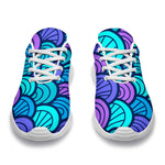 Teal Pink Mermaid Scales Pattern Print Sport Shoes GearFrost