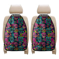 Teal Pink Sugar Skull Pattern Print Car Seat Organizers