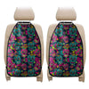 Teal Pink Sugar Skull Pattern Print Car Seat Organizers