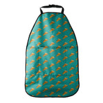 Teal Pizza Pattern Print Car Seat Organizers