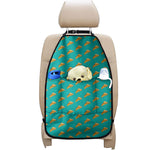 Teal Pizza Pattern Print Car Seat Organizers