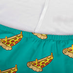 Teal Pizza Pattern Print Sofa Cover