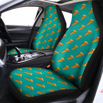 Teal Pizza Pattern Print Universal Fit Car Seat Covers