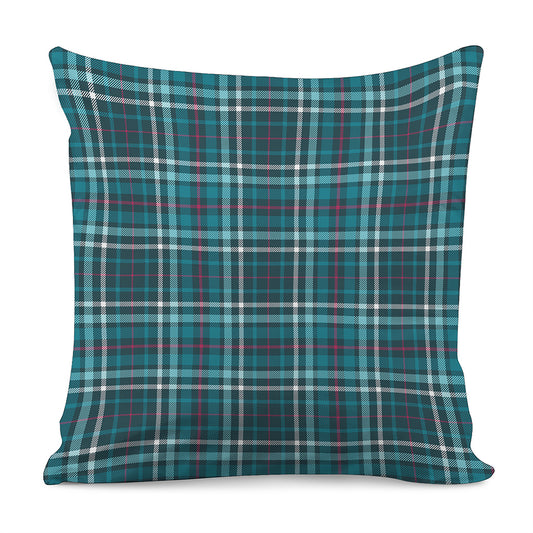 Teal Plaid Pattern Print Pillow Cover