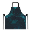 Teal Polygonal Dot Geometric Print Apron