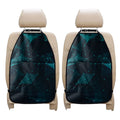 Teal Polygonal Dot Geometric Print Car Seat Organizers