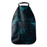 Teal Polygonal Dot Geometric Print Car Seat Organizers