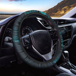 Teal Polygonal Dot Geometric Print Car Steering Wheel Cover