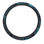 Teal Polygonal Dot Geometric Print Car Steering Wheel Cover