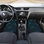 Teal Polygonal Dot Geometric Print Front Car Floor Mats