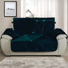 Teal Polygonal Dot Geometric Print Half Sofa Protector