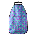 Teal Purple Mermaid Scales Pattern Print Car Seat Organizers