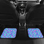Teal Purple Mermaid Scales Pattern Print Front and Back Car Floor Mats