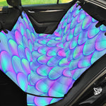 Teal Purple Mermaid Scales Pattern Print Pet Car Back Seat Cover
