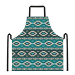 Teal Southwestern Navajo Pattern Print Apron