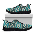 Teal Southwestern Navajo Pattern Print Black Running Shoes