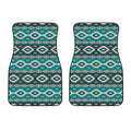 Teal Southwestern Navajo Pattern Print Front Car Floor Mats