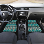 Teal Southwestern Navajo Pattern Print Front Car Floor Mats