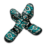Teal Southwestern Navajo Pattern Print Muay Thai Shin Guard