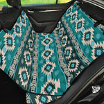 Teal Southwestern Navajo Pattern Print Pet Car Back Seat Cover