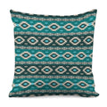 Teal Southwestern Navajo Pattern Print Pillow Cover