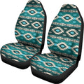 Teal Southwestern Navajo Pattern Print Universal Fit Car Seat Covers