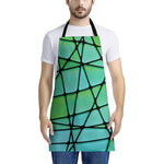 Teal Stained Glass Mosaic Print Apron