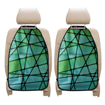 Teal Stained Glass Mosaic Print Car Seat Organizers