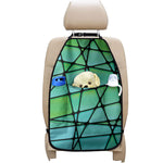 Teal Stained Glass Mosaic Print Car Seat Organizers