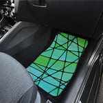 Teal Stained Glass Mosaic Print Front Car Floor Mats