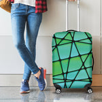 Teal Stained Glass Mosaic Print Luggage Cover