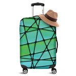 Teal Stained Glass Mosaic Print Luggage Cover
